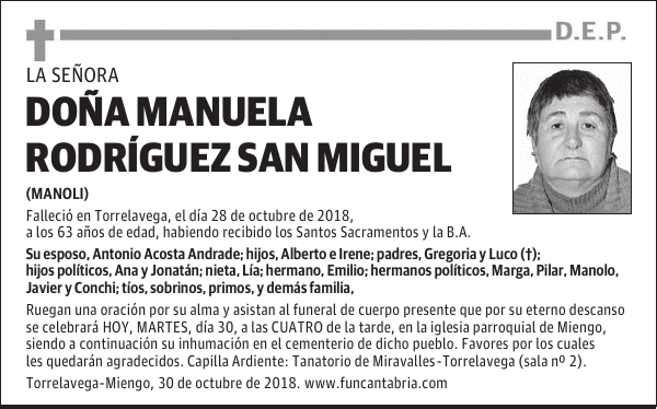 Doña Manuela Rodríguez San Miguel