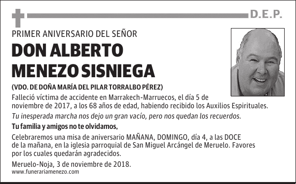 DON ALBERTO MENEZO SISNIEGA