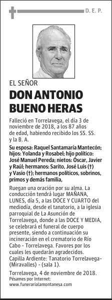 DON ANTONIO BUENO HERAS