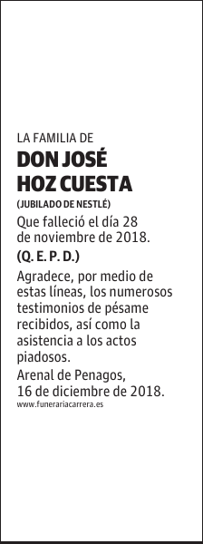 DON JOSE HOZ CUESTA