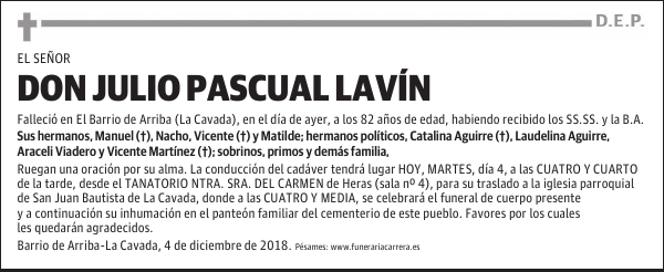 DON JULIO PASCUAL LAVÍN