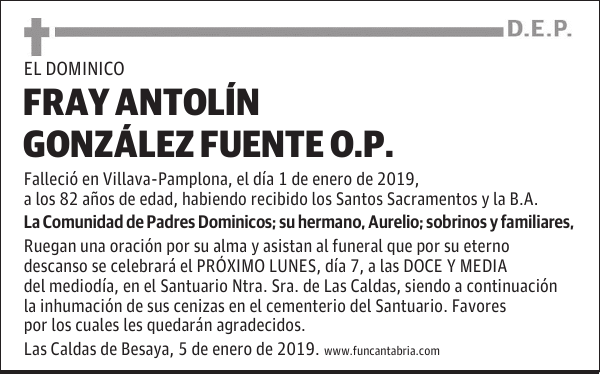 Fray Antolín González Fuente
