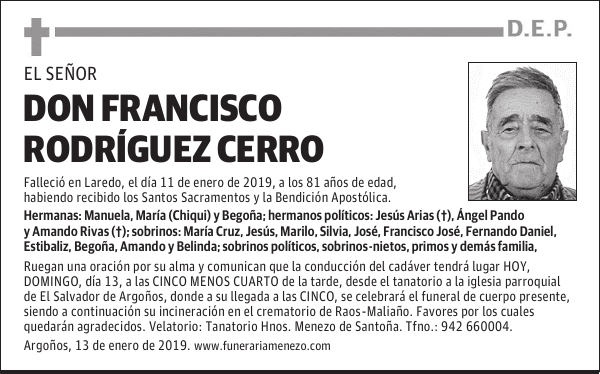DON FRANCISCO RODRÍGUEZ CERRO
