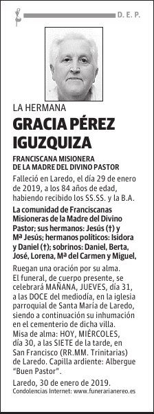 GRACIA PÉREZ IGUZQUIZA