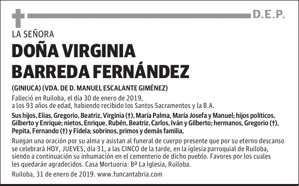 Doña Virginia Barreda Fernández