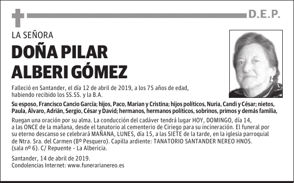 DOÑA PILAR ALBERI GÓMEZ