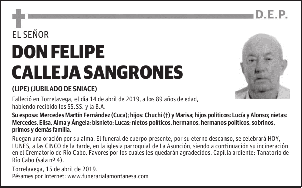 DON FELIPE CALLEJA SANGRONES