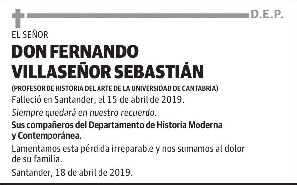 DON FERNANDO VILLASEÑOR SEBASTIAN