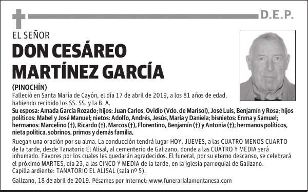 DON CESÁREO MARTÍNEZ GARCÍA