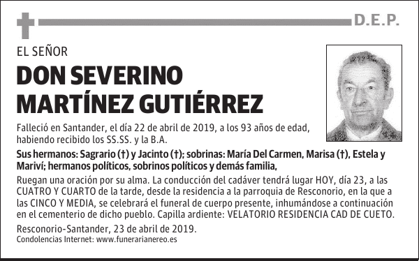 DON SEVERINO MARTÍNEZ GUTIÉRREZ