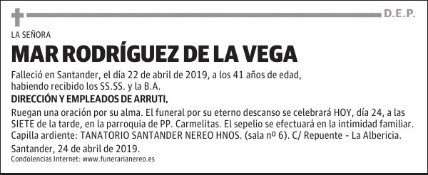 MAR RODRÍGUEZ DE LA VEGA