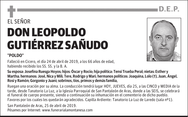 DON LEOPOLDO GUTIÉRREZ SAÑUDO