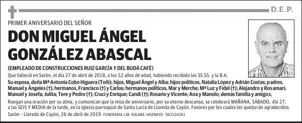 DON MIGUEL ÁNGEL GONZÁLEZ ABASCAL