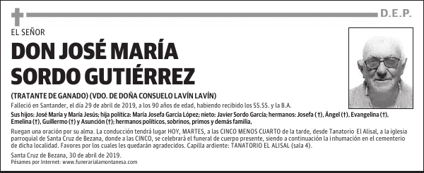 DON JOSÉ MARÍA SORDO GUTIÉRREZ