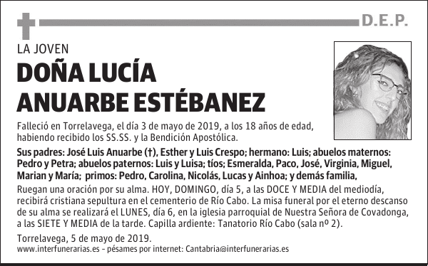 DOÑA LUCÍA ANUARBE ESTÉBANEZ