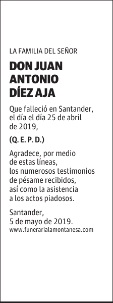 DON JUAN ANTONIO DÍEZ AJA