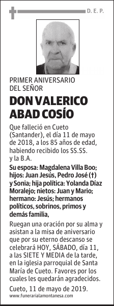 DON VALERICO ABAD COSÍO