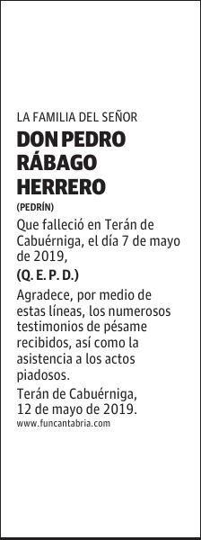 DON PEDRO RÁBAGO HERRERO