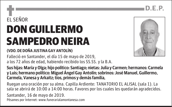 DON GUILLERMO SAMPEDRO NEIRA