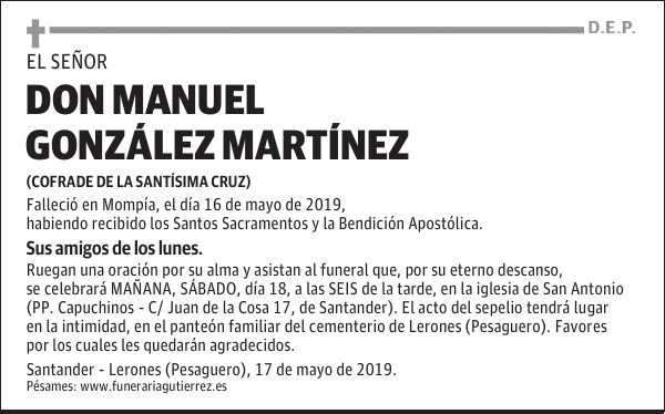 DON MANUEL GONZÁLEZ MARTÍNEZ