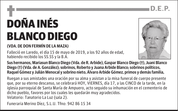 DOÑA INÉS BLANCO DIEGO