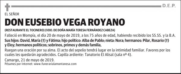 DON EUSEBIO VEGA ROYANO