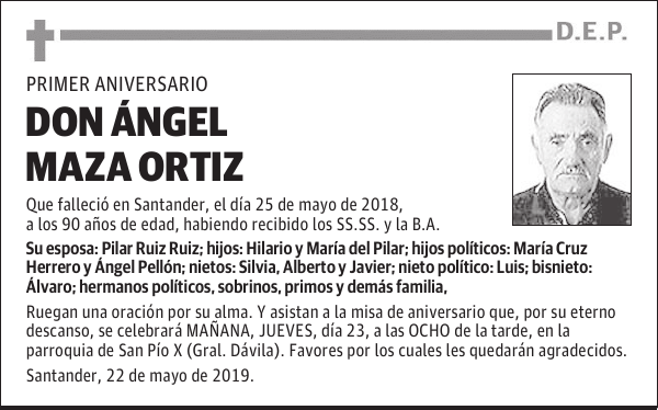 DON ÁNGEL MAZA ORTIZ