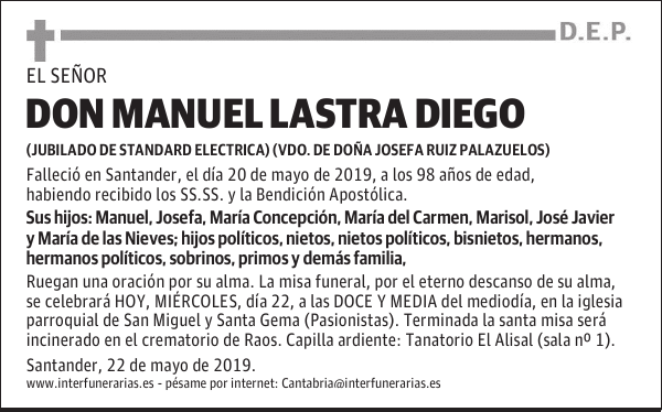 DON MANUEL LASTRA DIEGO