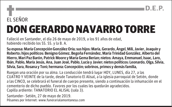 DON GERARDO NAVARRO TORRE