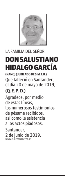 DON SALUSTIANO HIDALGO GARCÍA