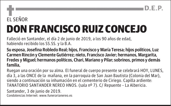DON FRANCISCO RUIZ CONCEJO