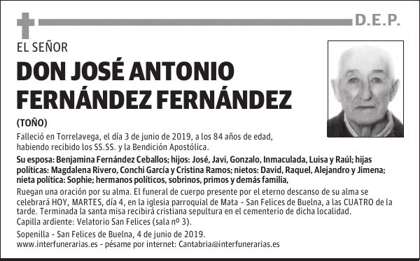 DON JOSÉ ANTONIO FERNÁNDEZ FERNÁNDEZ