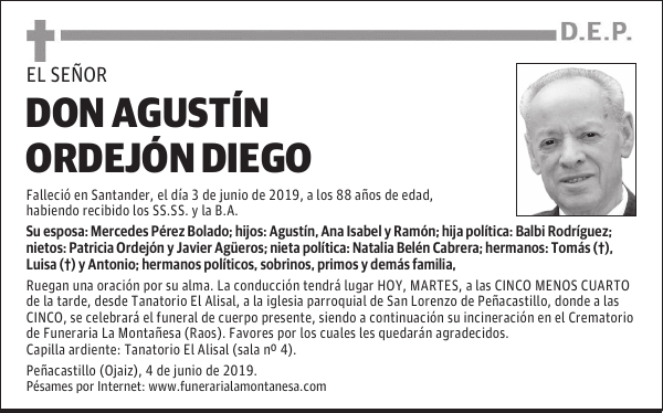 DON AGUSTÍN ORDEJÓN DIEGO