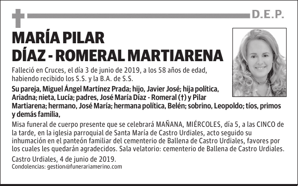 MARÍA PILAR DÍAZ - ROMERAL MARTIARENA