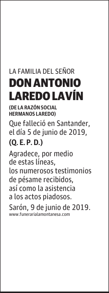 DON ANTONIO LAREDO LAVÍN