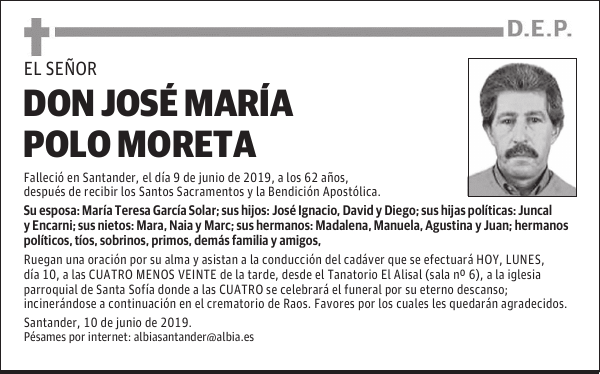 DON JOSÉ MARÍA POLO MORETA