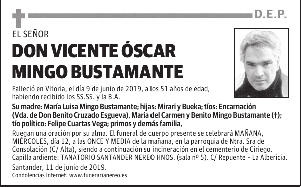 DON VICENTE ÓSCAR MINGO BUSTAMANTE