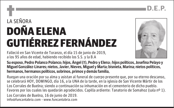 DOÑA ELENA GUTIÉRREZ FERNÁNDEZ