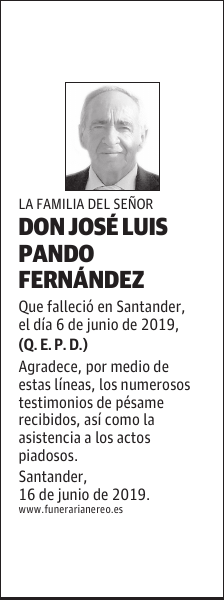 DON JOSÉ LUIS PANDO FERNÁNDEZ