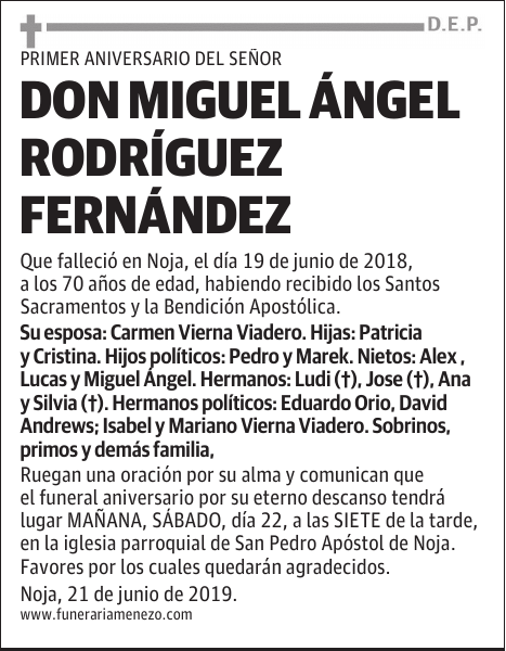 DON MIGUEL ÁNGEL RODRÍGUEZ FERNÁNDEZ