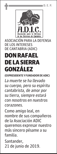 DON RAFAEL DE LA SIERRA GONZÁLEZ