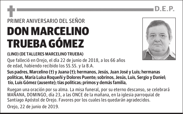 MARCELINO TRUEBA GOMEZ
