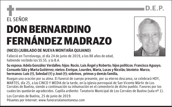 DON BERNARDINO FERNÁNDEZ MADRAZO