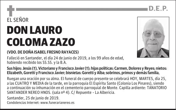 DON LAURO COLOMA ZAZO