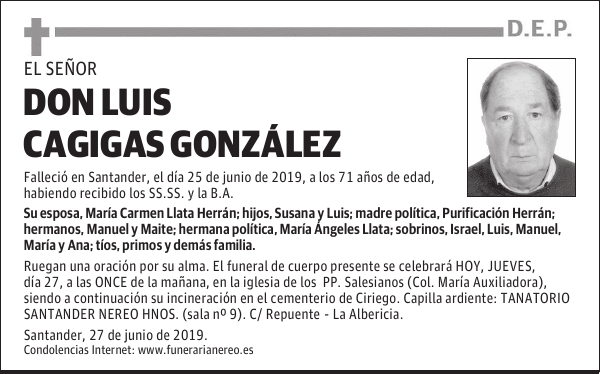 DON LUIS CAGIGAS GONZÁLEZ