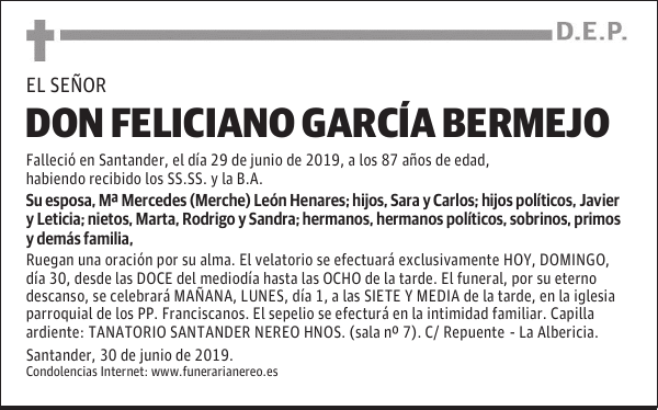 DON FELICIANO GARCÍA BERMEJO