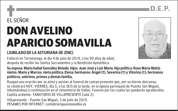 DON AVELINO APARICIO SOMAVILLA
