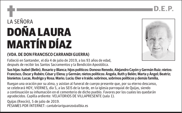 DOÑA LAURA MARTÍN DÍAZ
