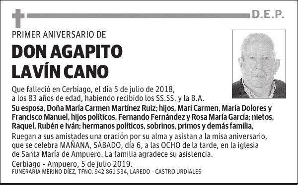 DON AGAPITO LAVÍN CANO