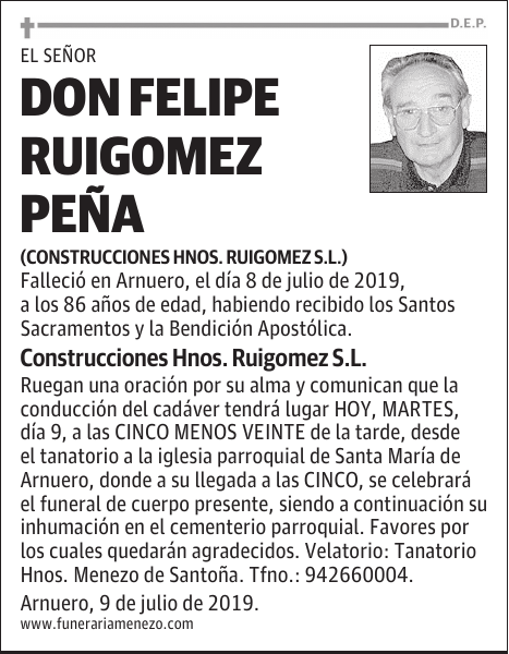 DON FELIPE RUIGOMEZ PEÑA
